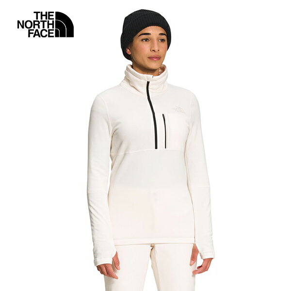 美國[The North Face]W TAGEN 1/4 ZIP FLEECE / 女款刷毛保暖半門襟(白) / 長袖上衣 / 運動衣《長毛象休閒旅遊名店》 1