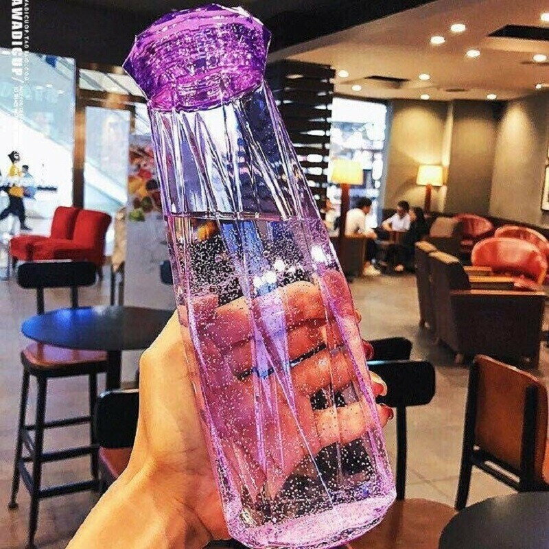 韓版炫彩水晶鉆石玻璃杯 網紅ins少女學生情侶創意便攜水杯