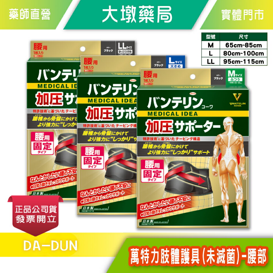 KOWA 萬特力 腰部加壓護具(未滅菌) M/L/LL尺寸可選 護腰》大墩藥局