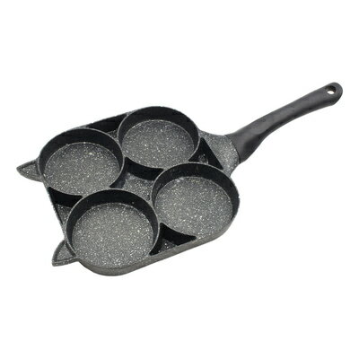 四孔煎蛋鍋 麥飯石早餐雞蛋漢堡模具神器專用不粘小平底煮荷包蛋4【MJ10569】