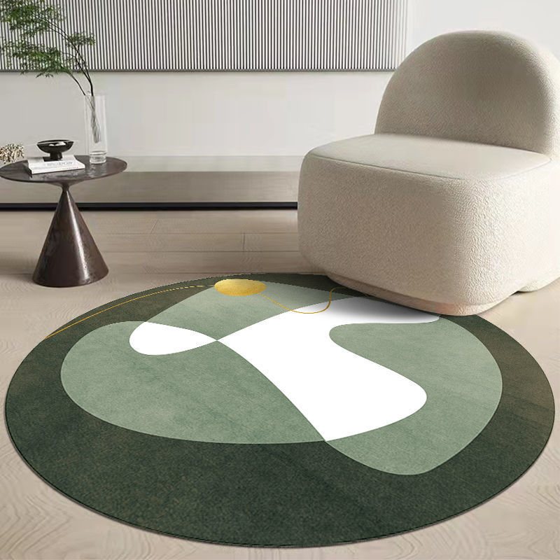地毯臥室圓形風莫蘭迪吊椅墊子電腦椅地墊家用加厚床邊毯