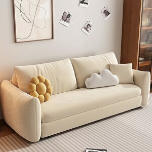【沙髮床折疊】科技佈沙髮床多功能可折疊雙人小戶型簡約伸縮兩用推拉收納梳化床懶人佈藝沙發 和室沙發沙發椅 DRNA