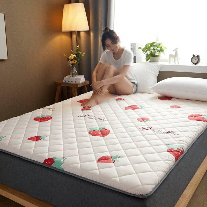 草莓床墊軟墊記憶棉1.2米床褥子學生單人硬墊子榻榻米席夢思加厚