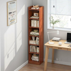 窄柜子長條靠墻書架落地簡用小型臥室客廳窄縫網紅轉角小書柜