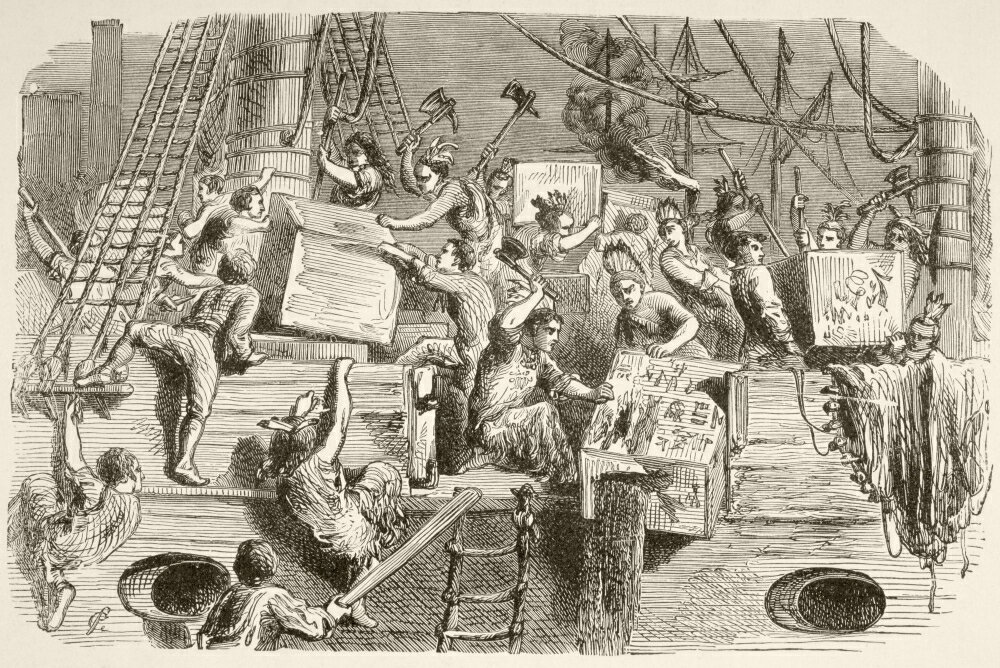 Posterazzi: The Boston Tea Party December 16 1773 Colonists Disguised ...