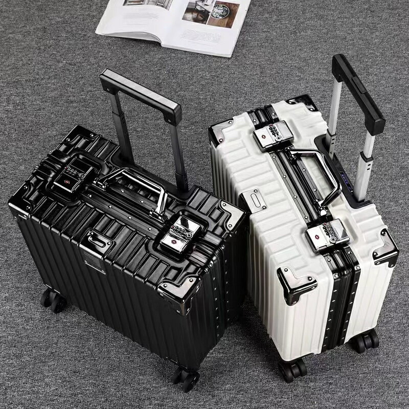 18吋行李箱 20吋以下 迷你行李箱 行李箱鋁框輕便18寸旅行箱小型可登機男女拉桿時尚20迷你密碼箱 4