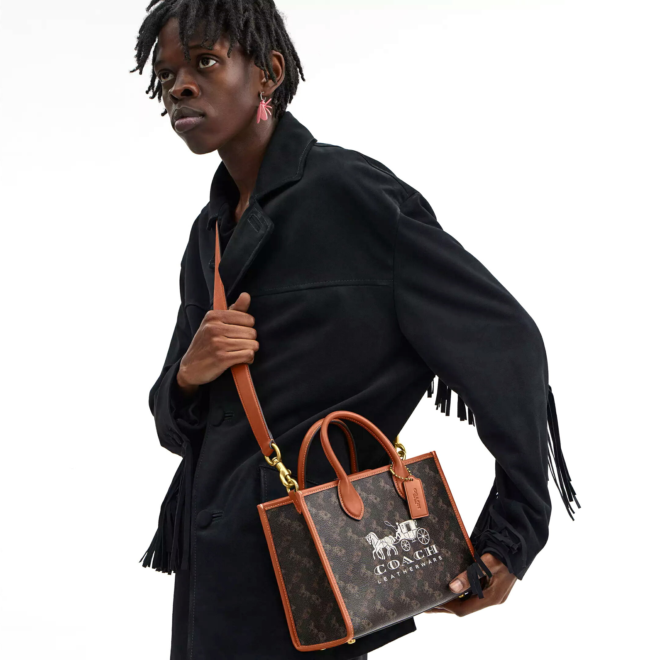 精選★COACH Ace26 Logo馬車印花 中號托特單肩斜跨斜背包 手提包 CR680~【購物節優惠★菲尼斯 國際精品↘3折起】 8