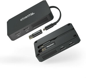 [4美國直購] Plugable 4 HDMI 多顯示器轉接器 USB 3.0 & Type-C 適 Win11 & Mac 1920x1080@60Hz Multi Monitor Adapter