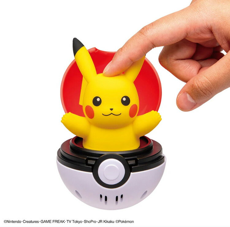 【全館95折】Pokemon 寶可夢 彈彈有聲精靈球 皮卡丘 伊布 耿鬼 可達鴨 新葉喵 精靈球 有聲玩具 日本正版 該該貝比日本精品 5
