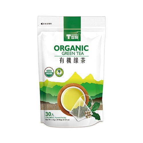 《T世家》有機綠茶三角立體茶包2.5g*30包【愛買】