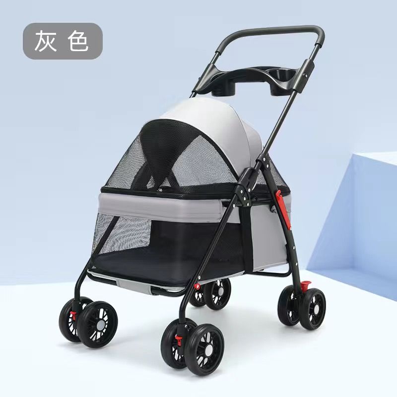 免運 寵物推車 折疊寵物車 貓咪狗狗推車外出泰迪嬰手推車外出小型寵物車小狗車輕便可折疊 【可開發票】