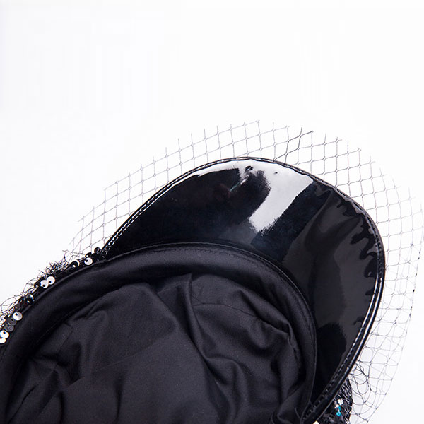 ANNAS 亮片網紗軍帽報童帽海軍帽帽子 浮誇尾牙過年新年聖誕節跨年閃亮金屬金色PU亮皮韓國 5