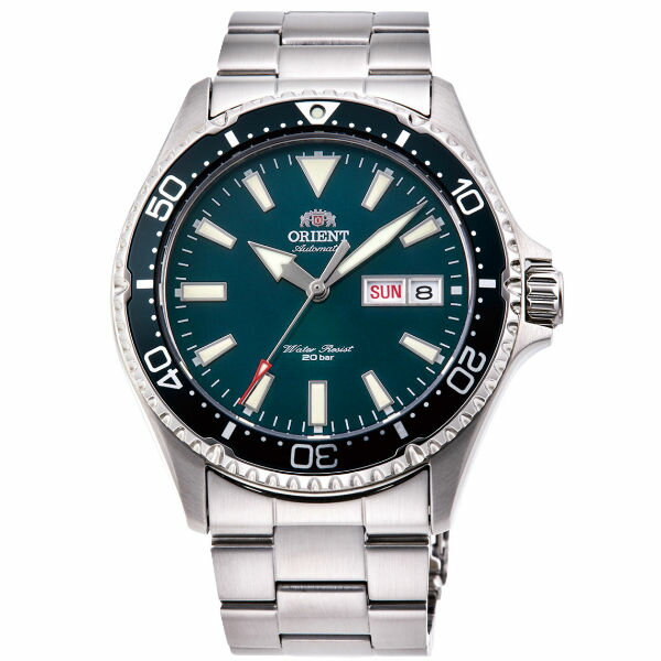 Orient 東方錶 (RA-AA0004E)WATER RESISTANT系列 200m限量鋼帶款潛水錶/綠 41.8mm