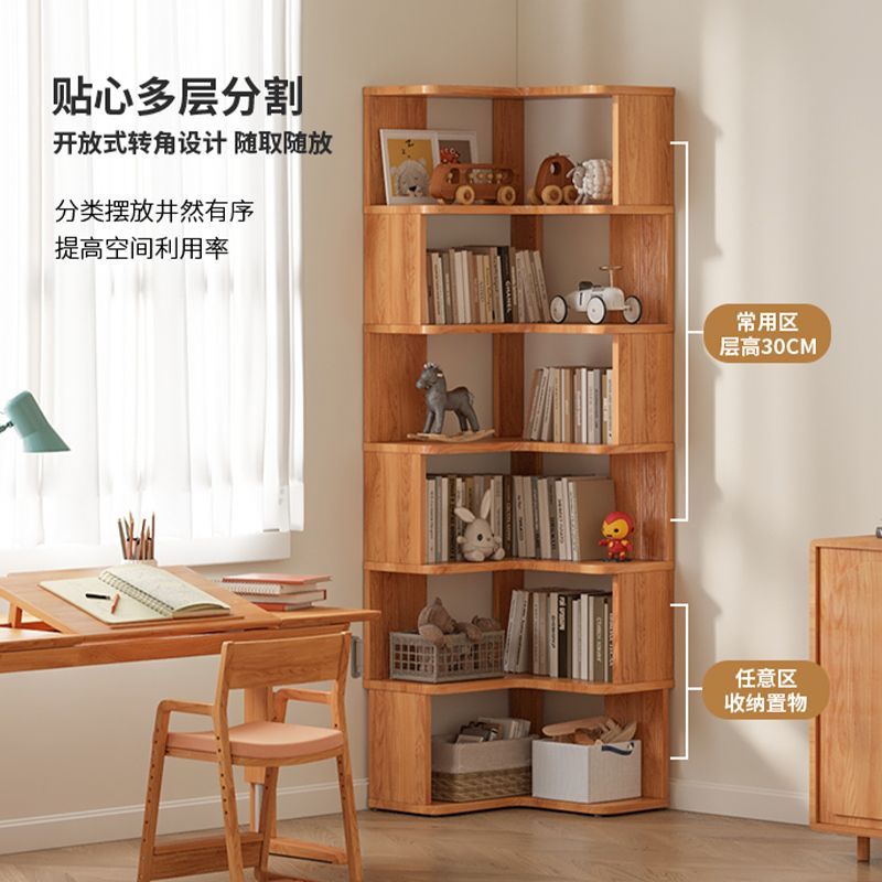 臺灣公司貨 免運 可開票 收納櫃 飄窗櫃 置物架 全實木轉角書櫃書架置物架落地家用拐角櫃客廳網紅墻角飄窗儲物櫃