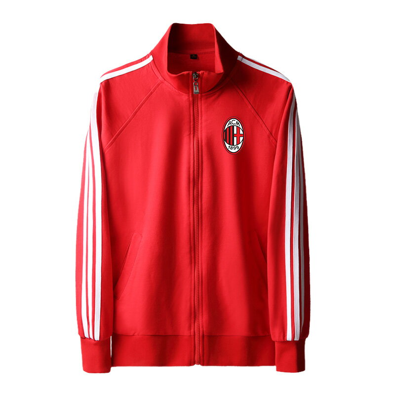 AC米蘭Milan意甲隊服上衣足球運動訓練球衣秋冬新款拉鏈開衫衛衣