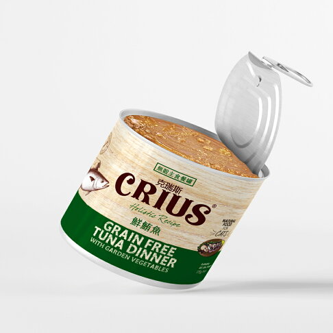 【CRIUS 克瑞斯】全齡貓罐 天然紐西蘭 低敏無穀 單一純肉 主食罐 鮮鮪魚 175G 2