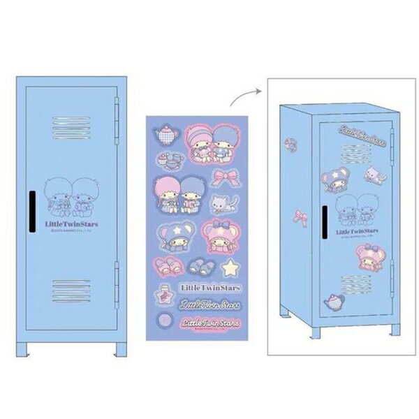 【震撼精品百貨】Little Twin Stars KiKi&LaLa 雙子星小天使~三麗鷗 雙子星桌上型鐵製收納櫃附磁鐵*89147