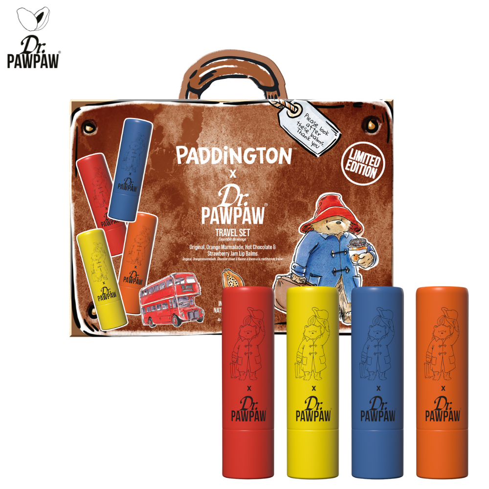 Dr.PAWPAW柏靈頓熊-旅行典藏組 4g×4 限量聯名 英國木瓜霜(甜橙果醬+經典+草莓果醬+巧克力)(現貨)