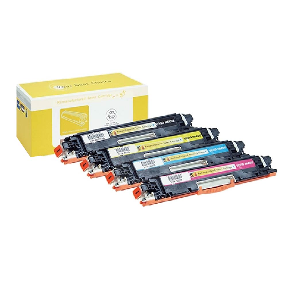 向日葵 HP 環保 碳粉匣 (適用Color LaserJet 100 MFP M175a / M175nw / CP1025nw / M275nw / TopShot Pro M275 ) 四色組/組 CE310A / CE311A / CE312A / CE313A (126A)