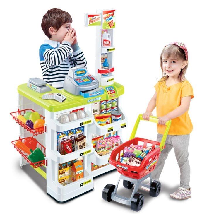 兒童豪華仿真超市銷售玩具 購物車玩具 家家酒超市收銀台玩具【Love Shop】【APP下單4%點數回饋】