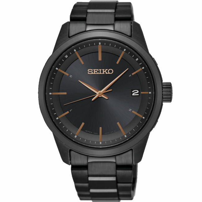 Seiko 精工錶 SPIRIT 7B24-0BR0K(SPP003J1) 經典黑簡約時尚太陽能電波腕錶/40mm