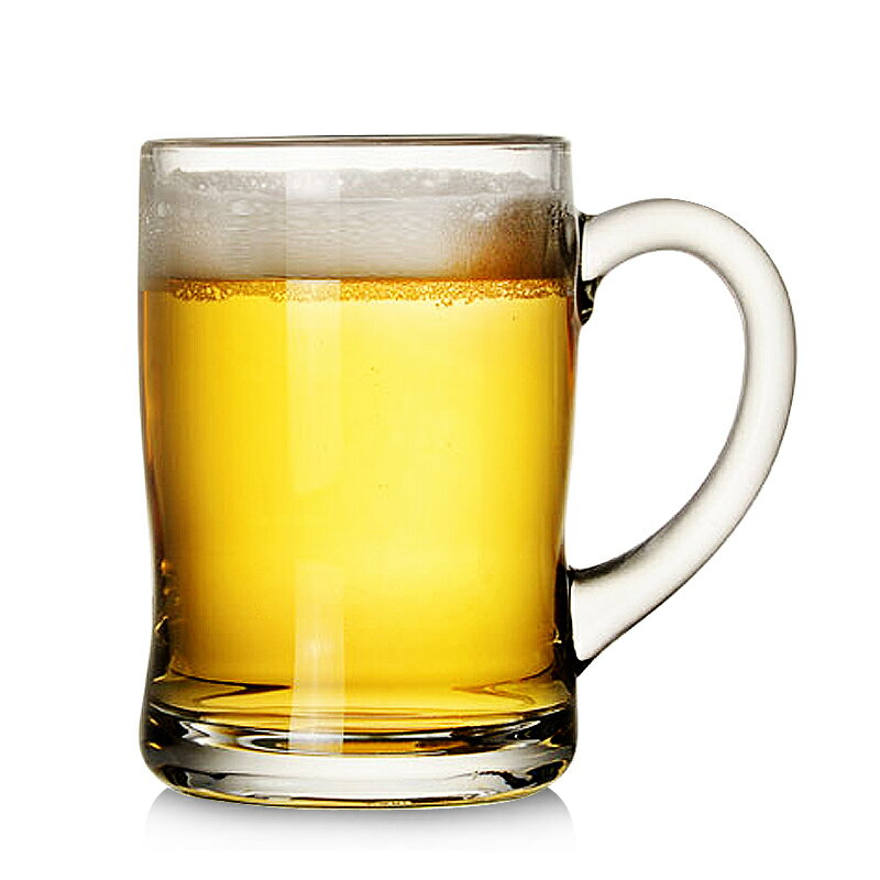 450ml班尼啤酒把杯玻璃杯扎啤杯飲料杯水杯威士忌酒杯帶把加厚款