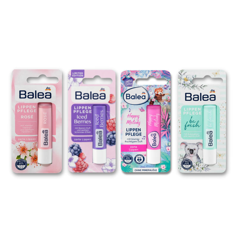 【心心哈德】德國 DM Balea 漿果閃光/玫瑰柔軟/清新茉莉 護唇膏 潤唇 護唇 4.8g｜全場下殺★滿額再享折扣
