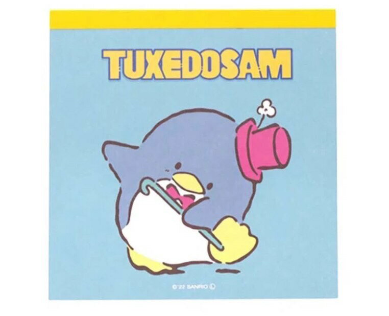 【震撼精品百貨】Tuxedo Sam Sanrio 山姆藍企鵝~日本SANRIO三麗鷗 山姆企鵝方形便條本-復古*69038