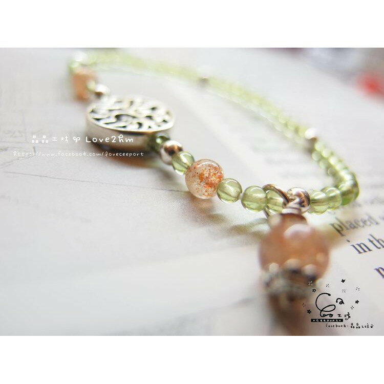 果/橄欖石/太陽石/水晶手鍊/925純銀/[晶晶工坊-love2hm] 2