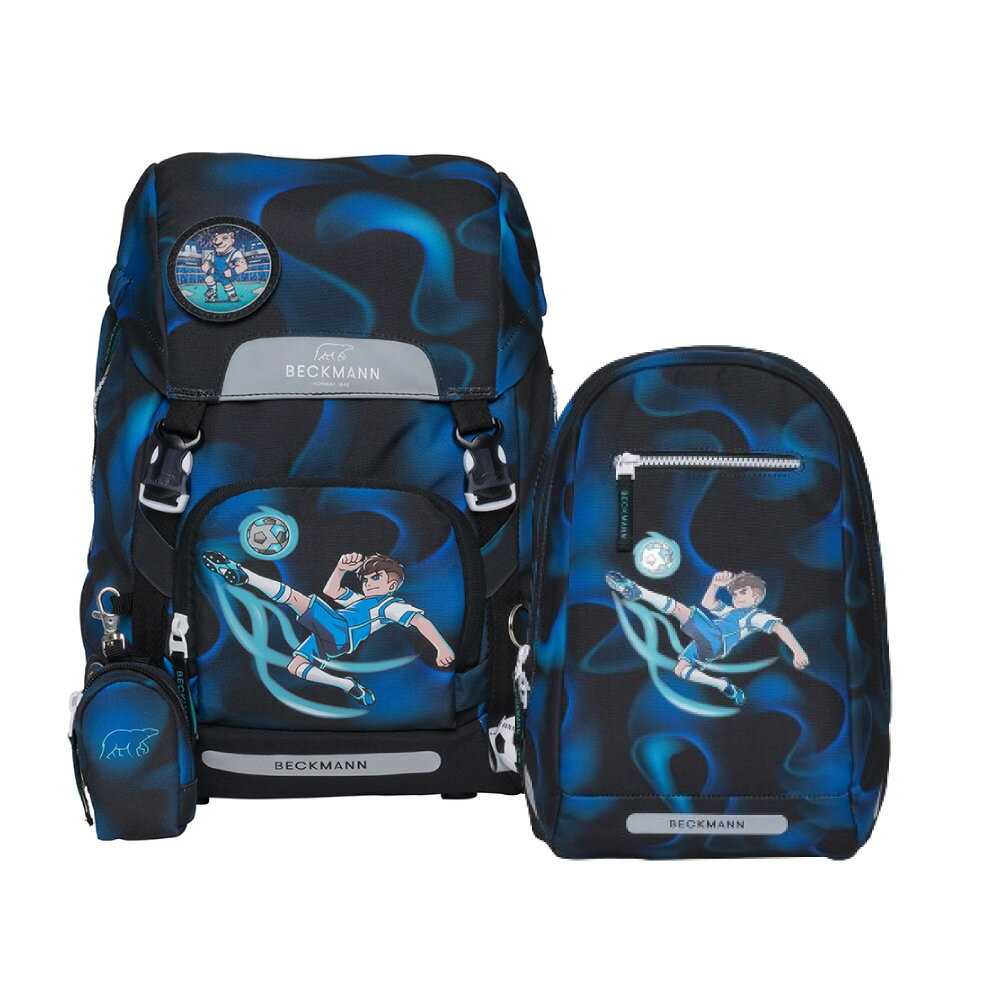 【毒】Beckmann Classic 22L 兒童護脊書包+Gym 12L輕便後揹包 - 魔力足球