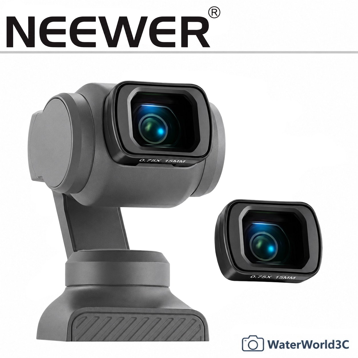 NEEWER 紐爾 DJI OSMO Pocket 3 4 濾鏡 廣角鏡 0.75X 增廣鏡 磁吸 鏡頭【中壢-水世界】