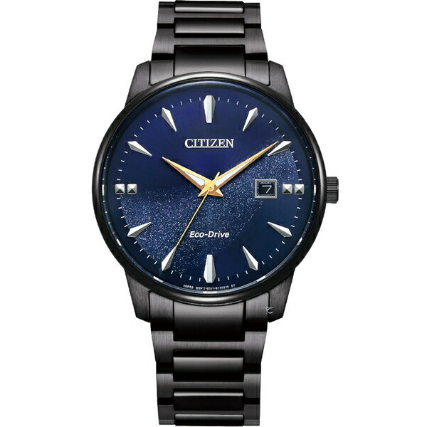 樂天卡滿5千回饋10%｜CITIZEN 星辰錶 銀河藍夜簡約光動能男錶(BM7528-86L)-39mm-藍面黑鋼★11月限定★