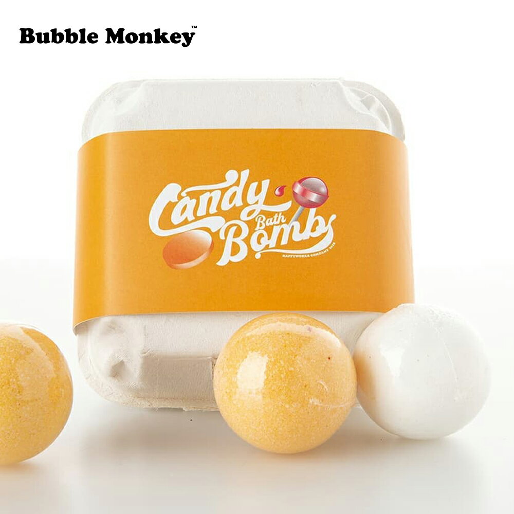 【韓國 Bubble Monkey】CANDY BOMB 泡沫浴泡澡球 4入體驗盒(黃)