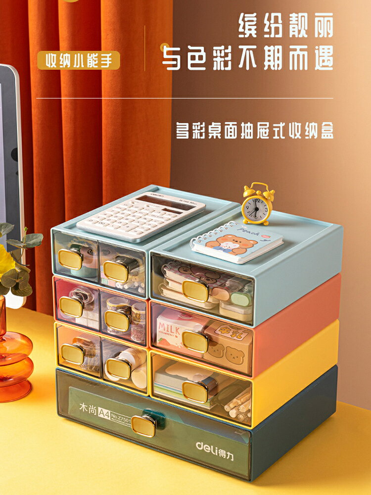 辦公室收納 資料收納櫃 桌面收納盒抽屜式辦公室書桌宿舍整理神器學生小文具盒子大置物架免運 開立發票 特惠 Z1109