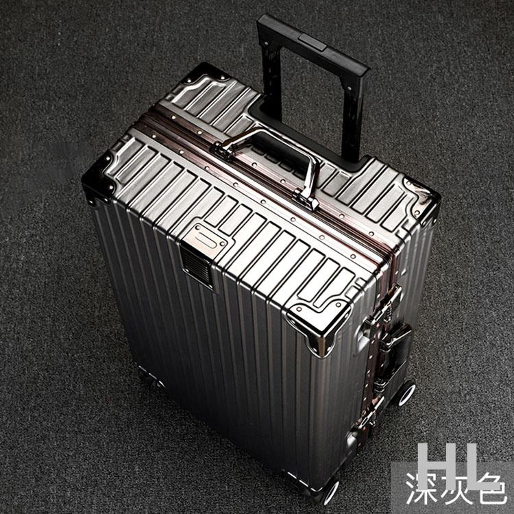 HL 白色行李箱拉桿箱旅行密碼萬向輪鋁框20222426寸直角硬大容量超大