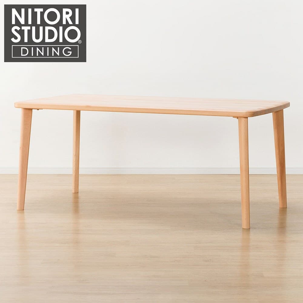 ◎實木餐桌 N COLLECTION T-05 厚板 165 NA 櫸木 NITORI宜得利家居