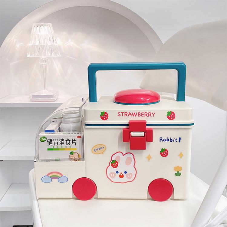 醫藥箱家庭裝大容量家用可愛高顏值嬰兒寶寶兒童藥物收納盒小箱子【摩可美家】