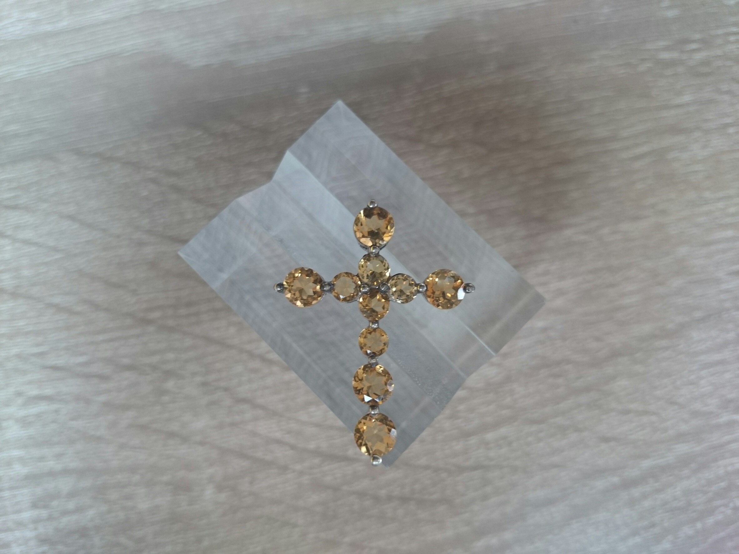 <br/><br/>  ~十字架~天然黃水晶設計款925銀墜~送皮繩~<br/><br/>