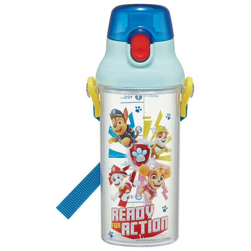 [Skater] 直飲水壺 透明款 背面有刻度 480ml [[狗狗巡邏隊 23]] (現貨)日本正版(現貨)❤️ㄚ比小鼻❤️