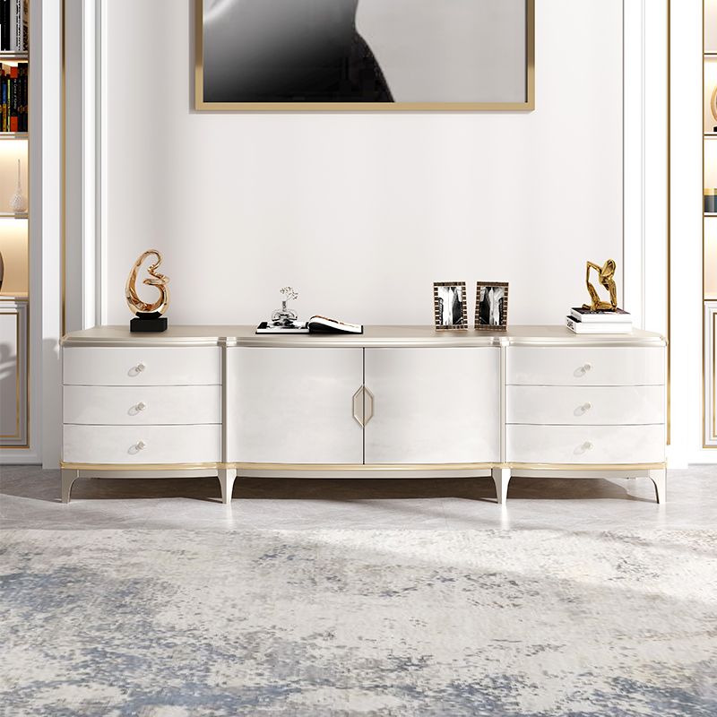 美式輕奢電視柜茶幾組合套裝現代實木客廳別墅高端樣板間家具