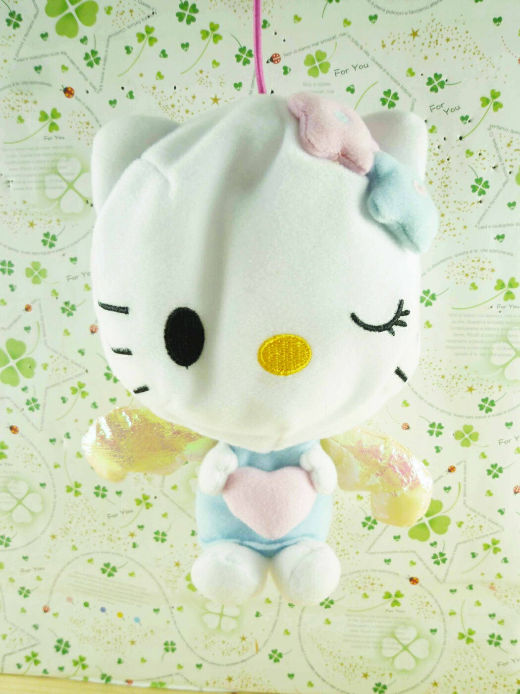 【震撼精品百貨】Hello Kitty 凱蒂貓 造型絨毛充氣球-天使 震撼日式精品百貨