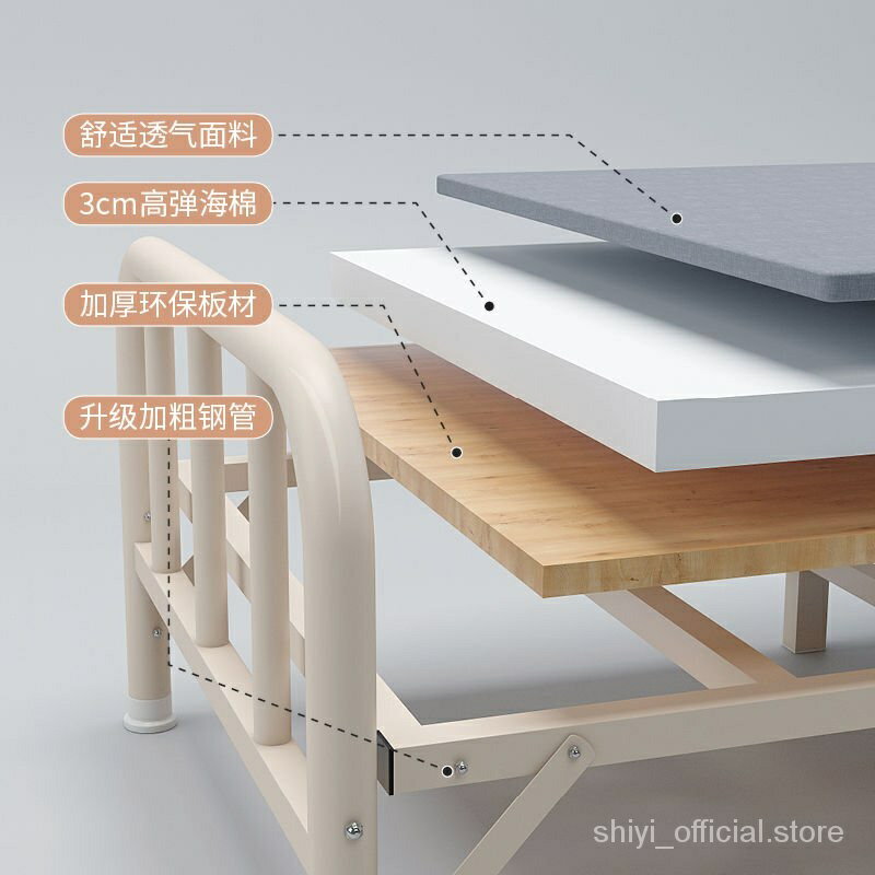 折疊床單人家用簡易辦公室午休經濟型出租房雙人午睡陪護硬闆床鐵 7