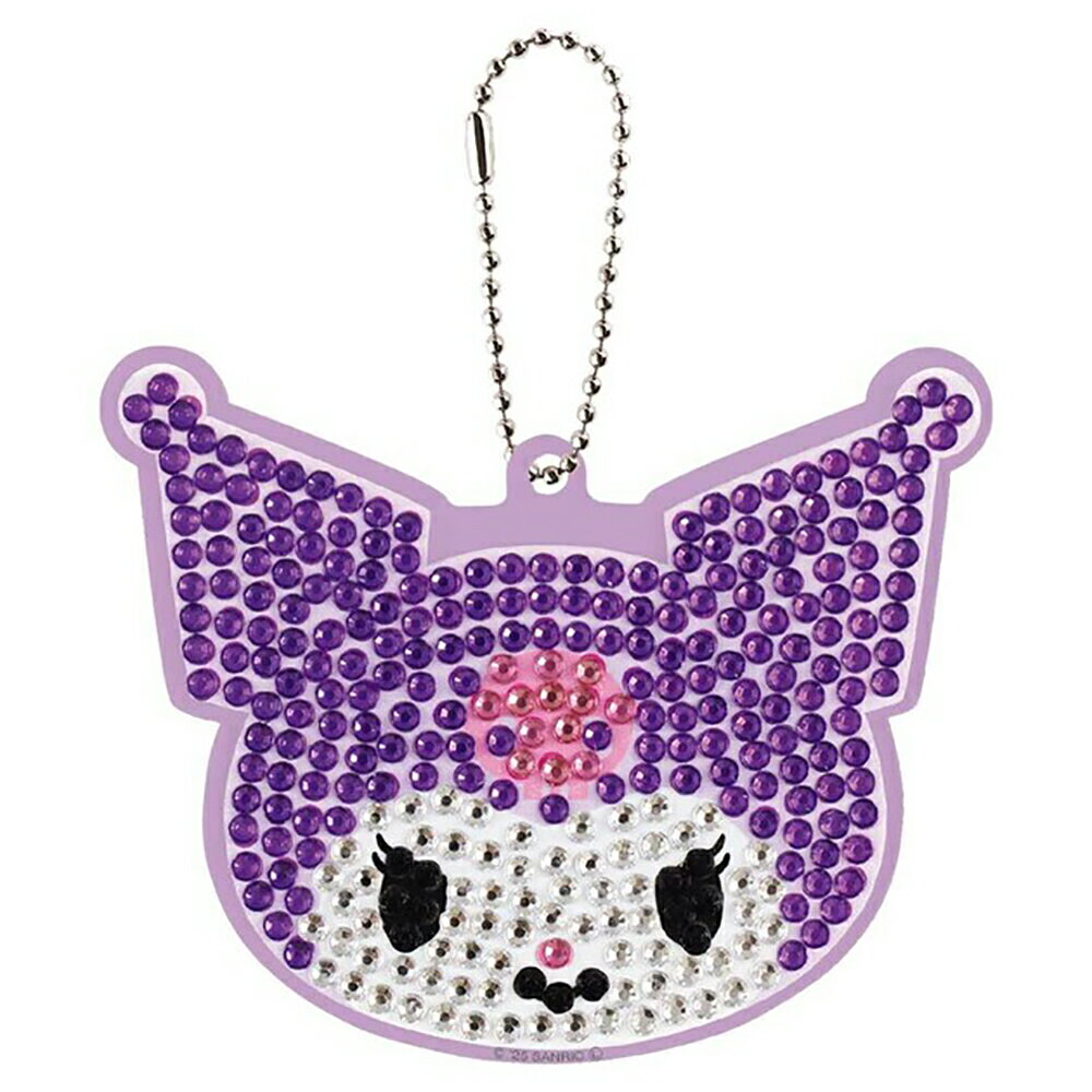 asdfkitty*庫洛米 DIY造型閃鑽吊飾 掛飾 鑰匙圈-日本正版商品