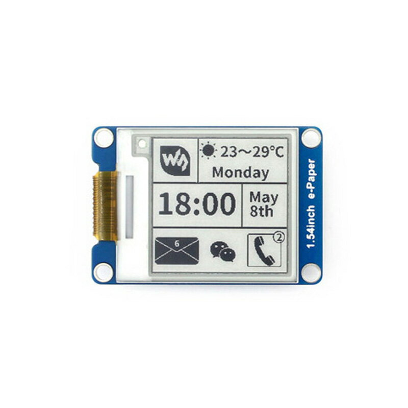 {可打統編 保固一年}微雪 1.54寸 e-paper 電子紙 墨水屏 顯示模塊 支持樹莓派/英偉達 2