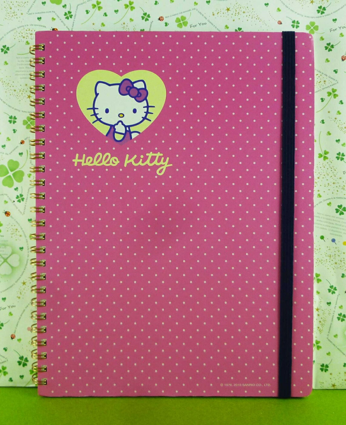 【震撼精品百貨】Hello Kitty 凱蒂貓 筆記本 粉愛心 點點【共1款】 震撼日式精品百貨