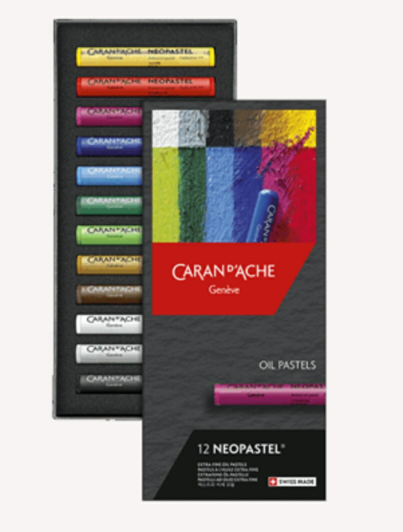 瑞士 CARAN D'ACHE 卡達 NEOPASTEL 專家級油性粉彩 12色7400.312【領券滿額再折千8/31止】