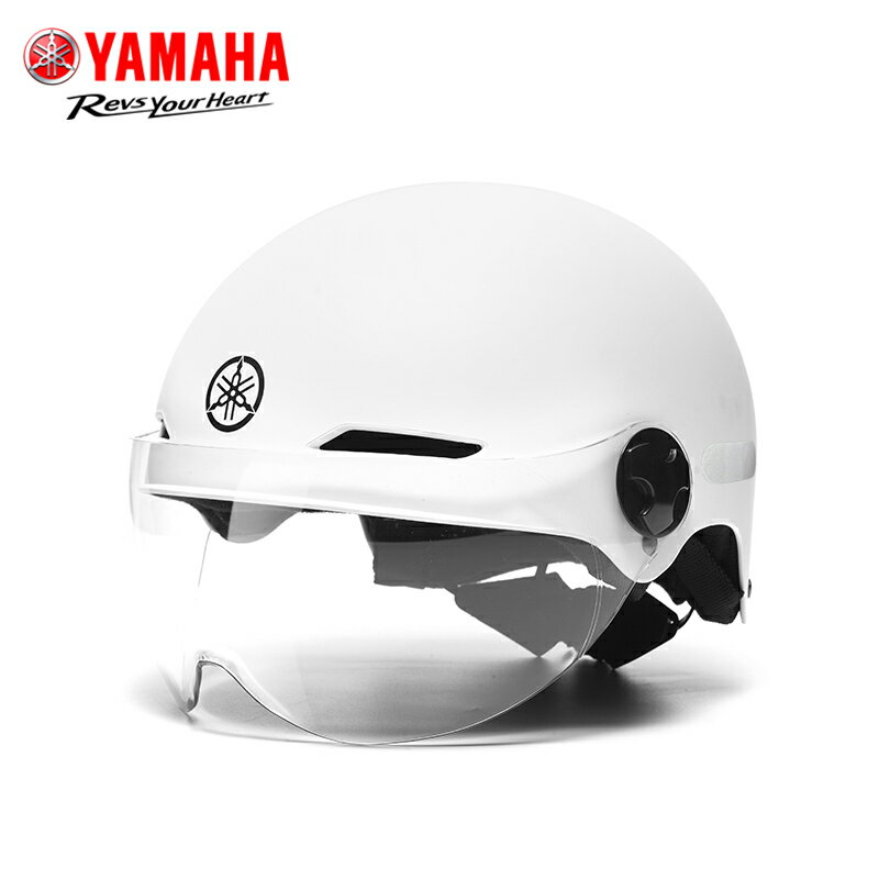 YAMAHA雅馬哈電動車輕便機車頭盔3C認證通風透氣安全帽男女半盔春