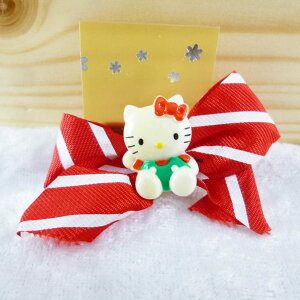 【震撼精品百貨】Hello Kitty 凱蒂貓 髮圈 紅線+白線的蝴蝶結【共1款】 震撼日式精品百貨