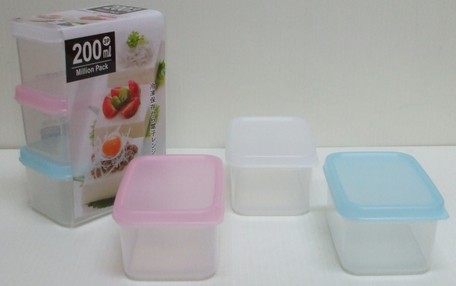 大賀屋 便當盒 200ml 3入 收納盒 方便盒 可微波 保鮮 保鮮盒 午餐盒 日本製 正版 授權 J00013150