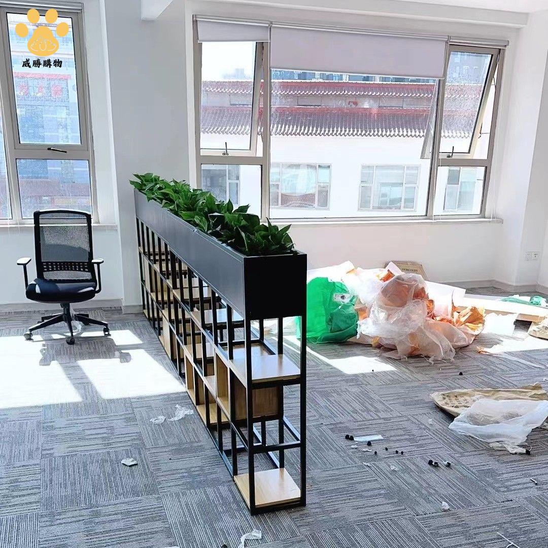 廠家直出 置物架 隔斷 收納架 展示架 多層架 鐵藝餐廳隔斷裝飾花架辦公室置物架工業卡座綠植圍欄矮屏風花槽 工廠現貨 八折下殺syeb